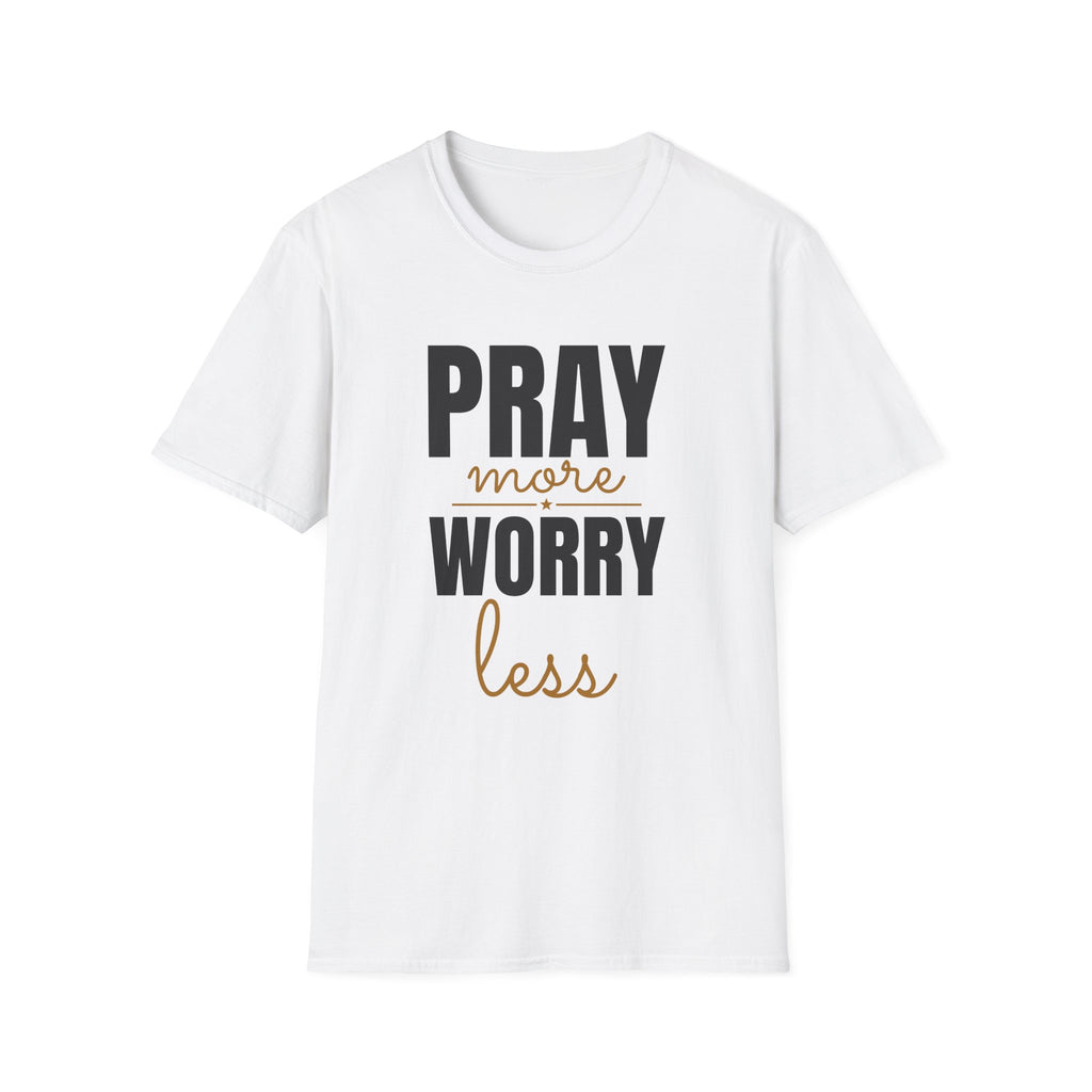 Pray More Worry Less Christian T-Shirt – Gifted Porch, view 1