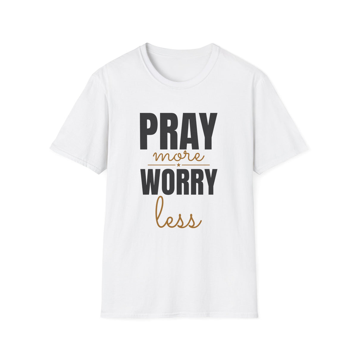 Pray More Worry Less Christian T-Shirt – Gifted Porch, view 1