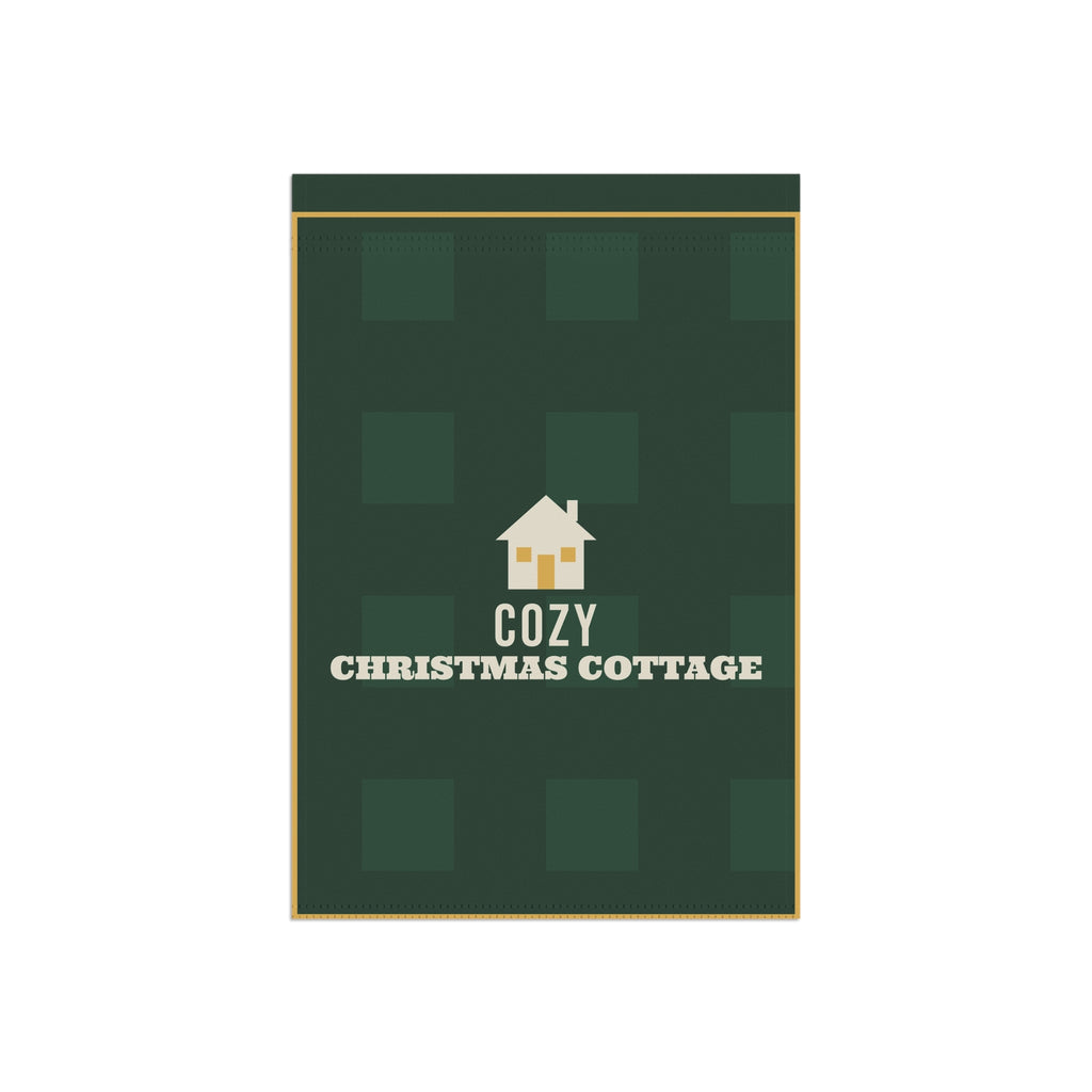 Cozy Christmas Cottage Garden Flag