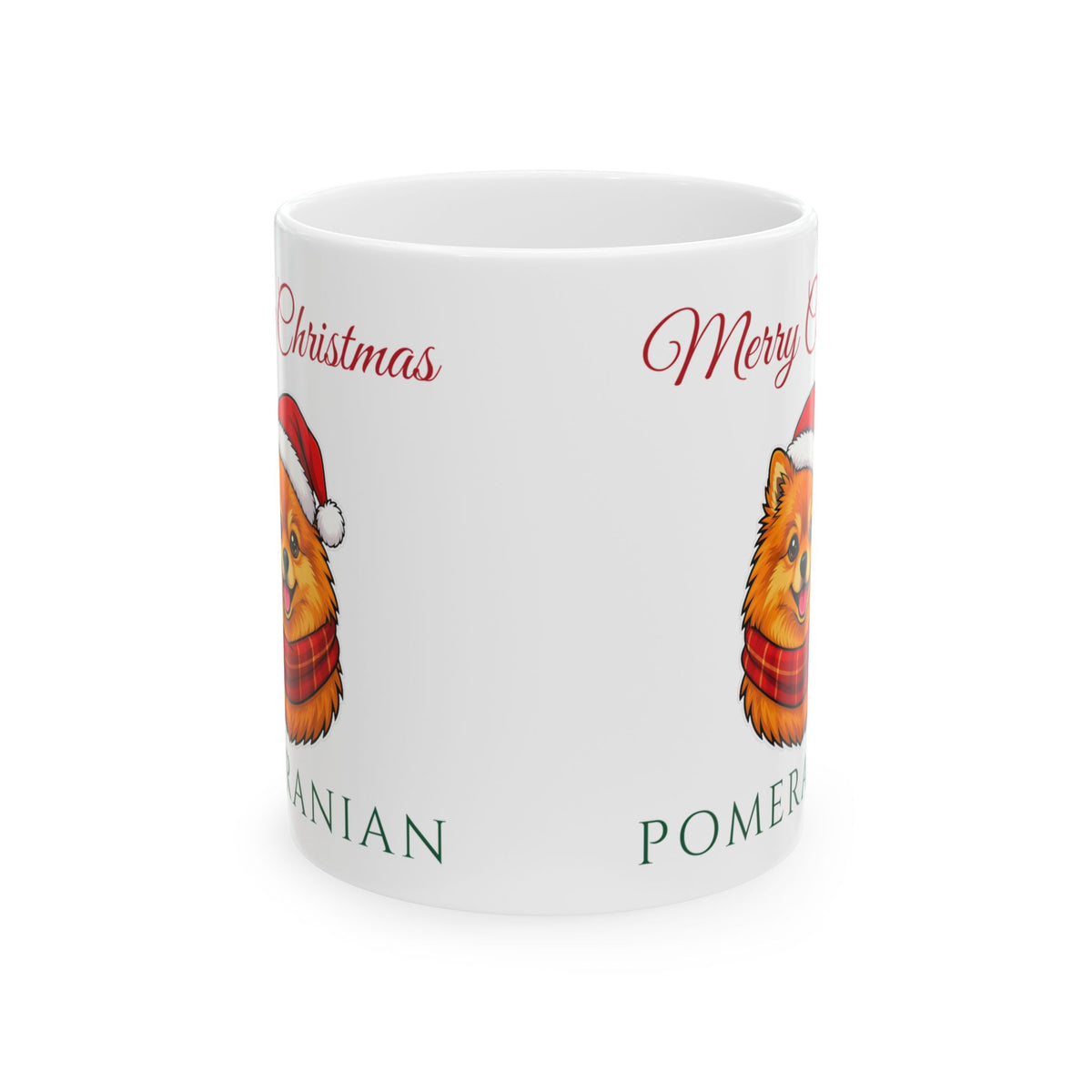 Pomeranian Dog Christmas Mug