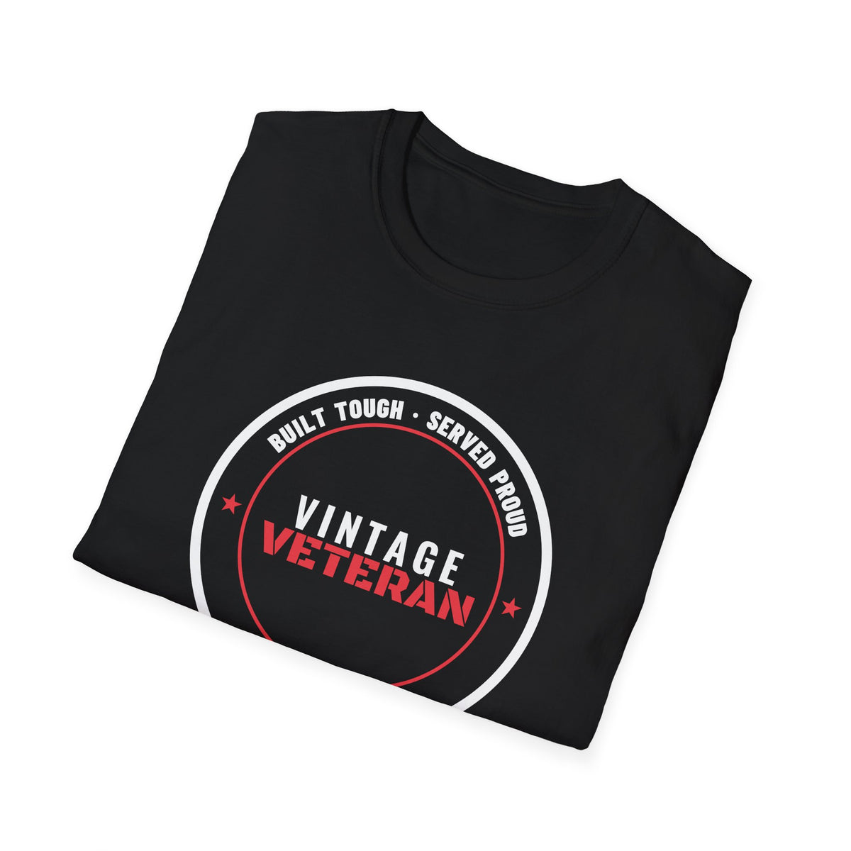 Vintage Veteran Built Tough Served Proud T-Shirt – Gifted Porch, view 8