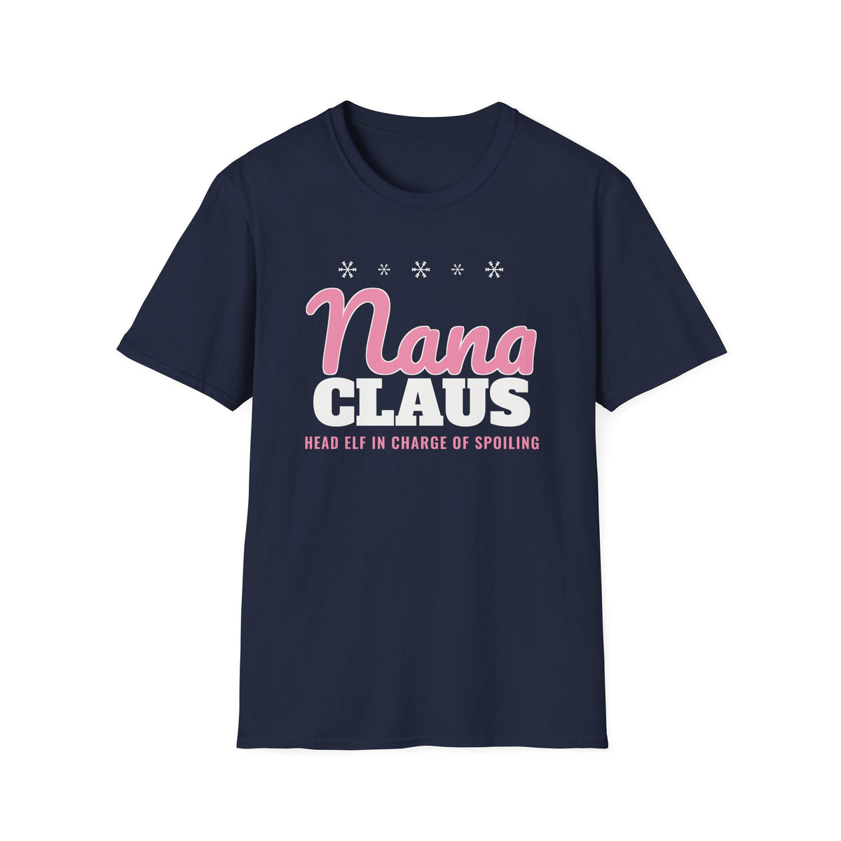 Nana Claus Christmas T-Shirt Grandma Gift Head Elf in Charge of Spoiling Tee – Gifted Porch