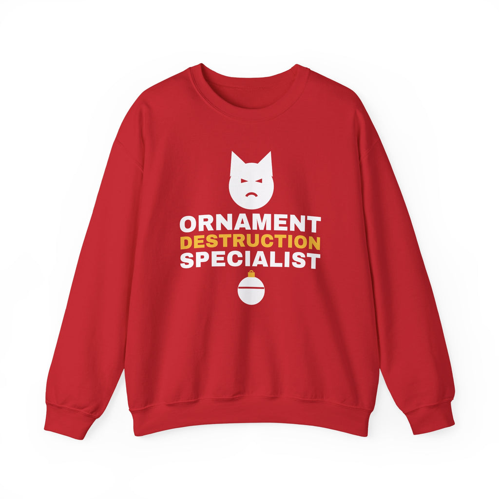Ornament Destruction Specialist Sweatshirt – gift for Cat Moms, photo 4