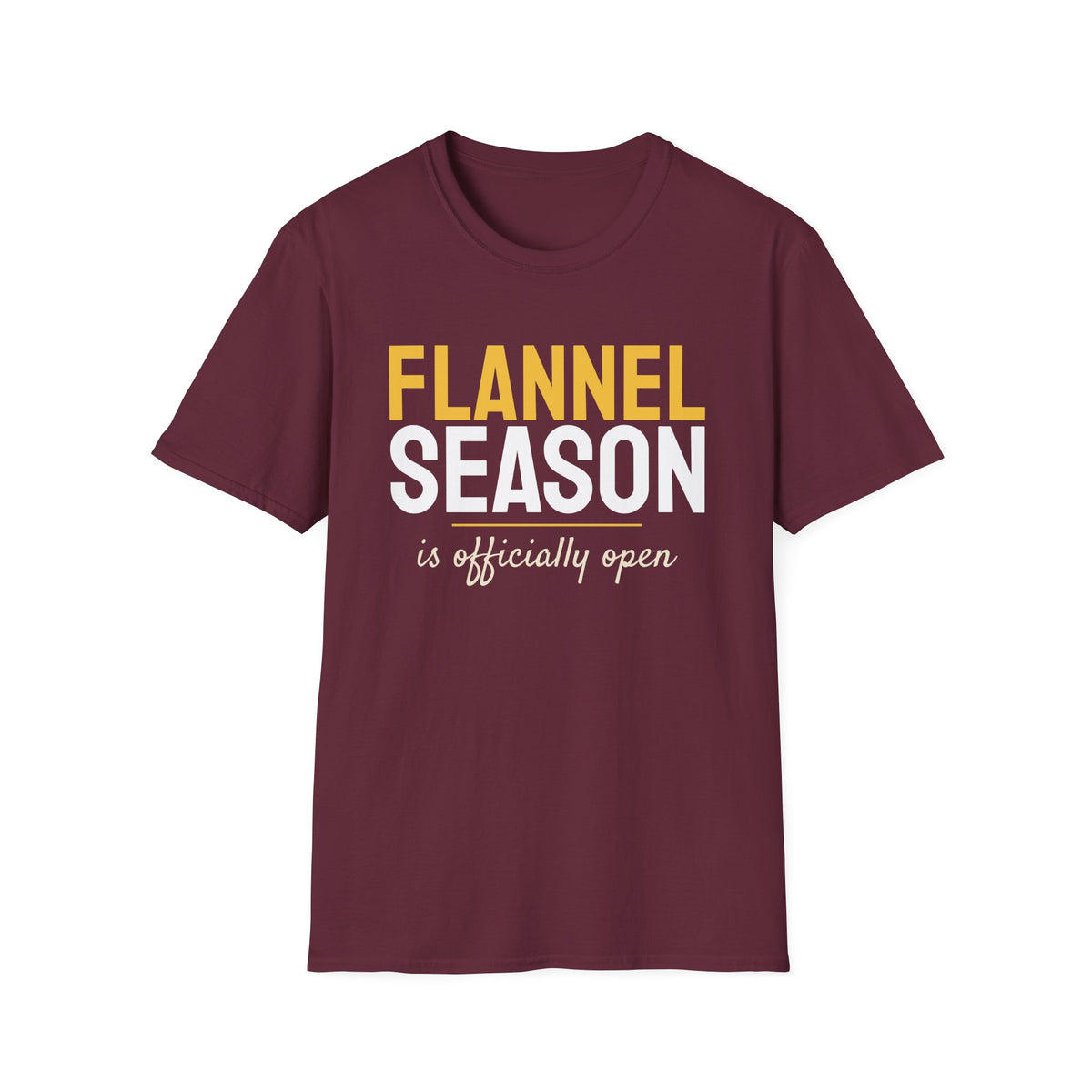 Flannel Season Is Open Fall T-Shirt – Gifted Porch, view 5