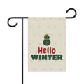 Snowman Hello Winter Christmas Garden Flag