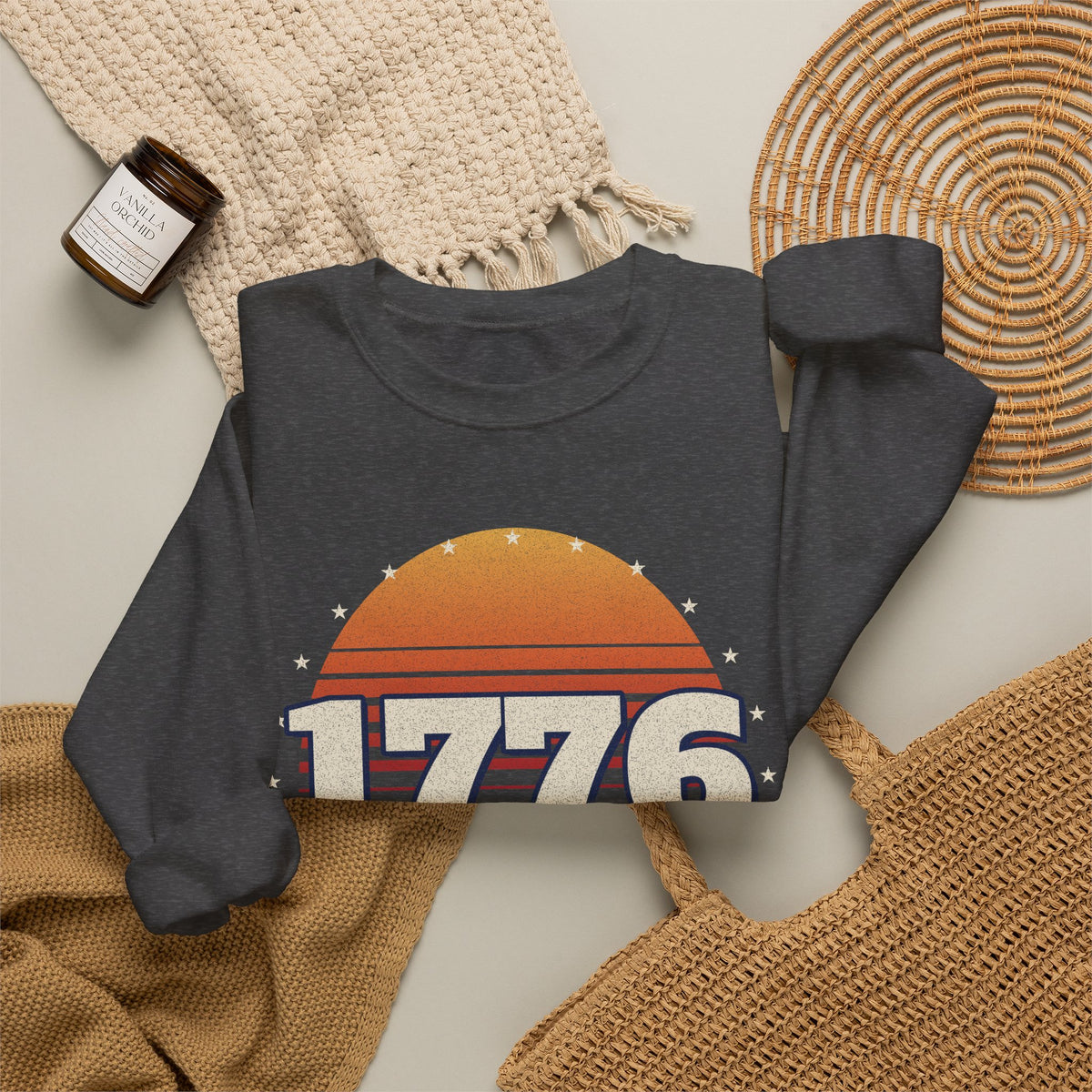 Retro 1776 Sunset Sweatshirt – patriotic gift, photo 9