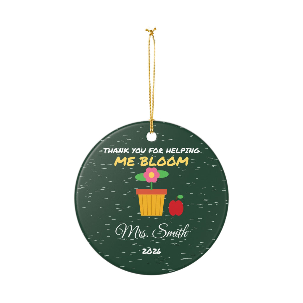 Thank You For Helping Me Bloom Teacher Christmas Ornament – Gifted Porch, view 4