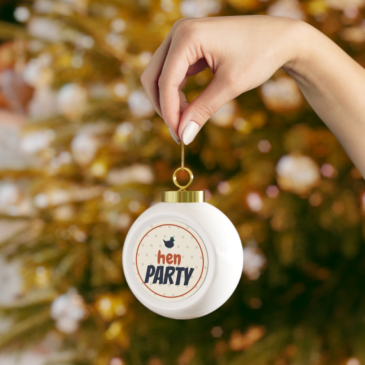 Hen Party Glass Ball Ornament