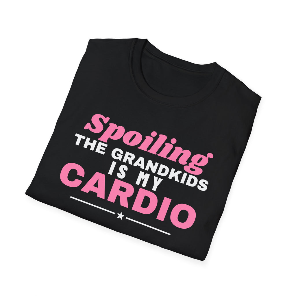 Spoiling The Grandkids Is My Cardio Grandma Grandpa T-Shirt – Gifted Porch, view 8