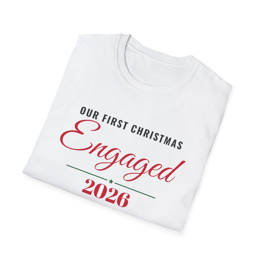 Our First Christmas Engaged 2026 T-Shirt – Gifted Porch, view 7
