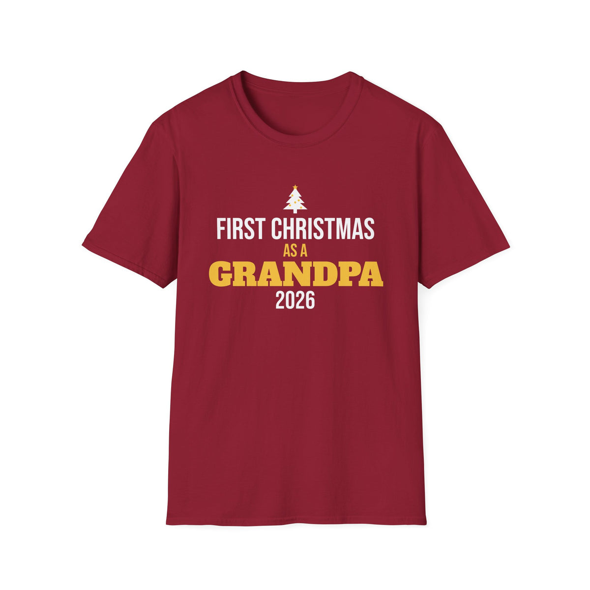 First Christmas As A Grandpa 2026 T-Shirt New Grandpa Holiday Gift Tee – Gifted Porch