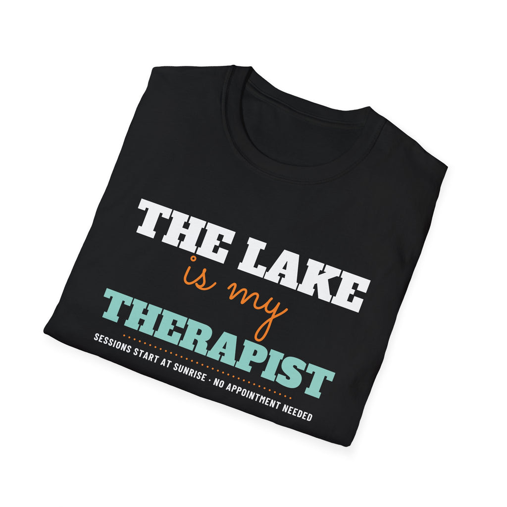 The Lake Is My Therapist Funny Fishing T-Shirt – Gifted Porch, view 8