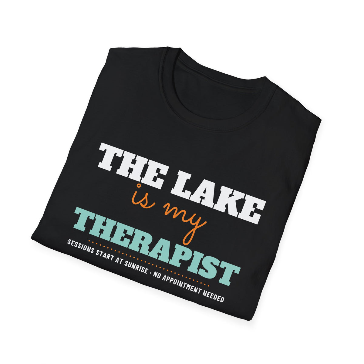 The Lake Is My Therapist Funny Fishing T-Shirt – Gifted Porch, view 8