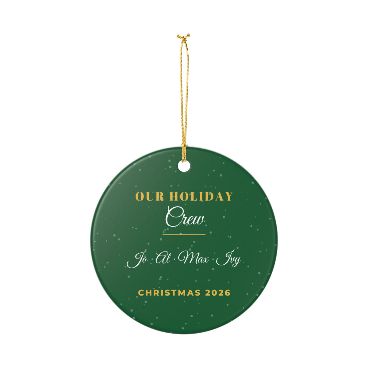 Our Holiday Crew 2026 Personalized Family Names Ornament – Gifted Porch, view 4