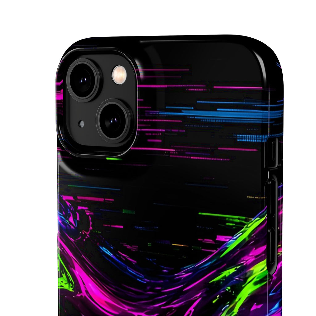 Glitch Wave Abstract Phone Case – unique art gift, photo 37