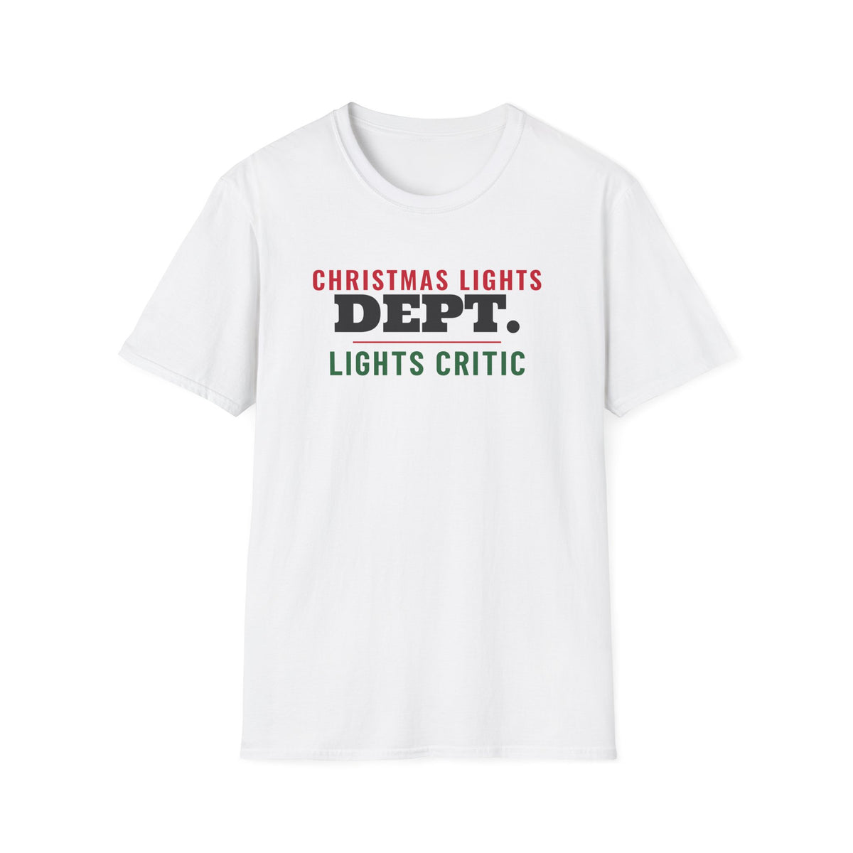 Christmas Lights Dept Lights Critic Matching Family T-Shirt – Gifted Porch, view 1