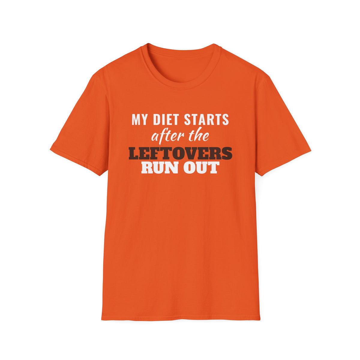 Diet Starts After The Leftovers Run Out Thanksgiving T-Shirt – Gifted Porch, view 4