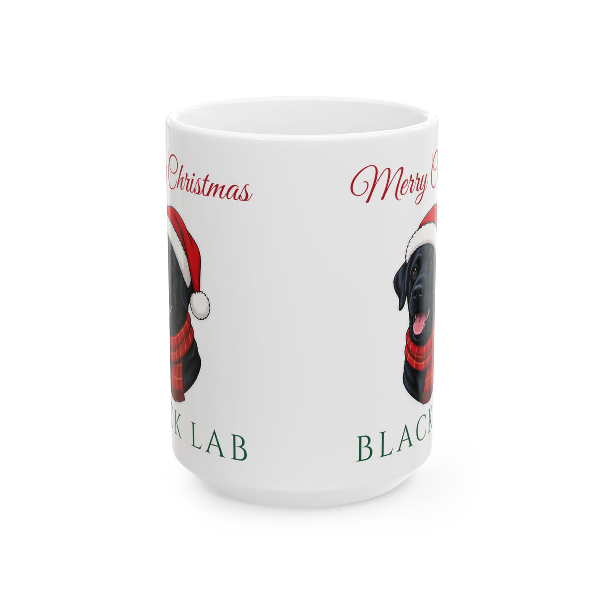 Black Lab Dog Christmas Mug