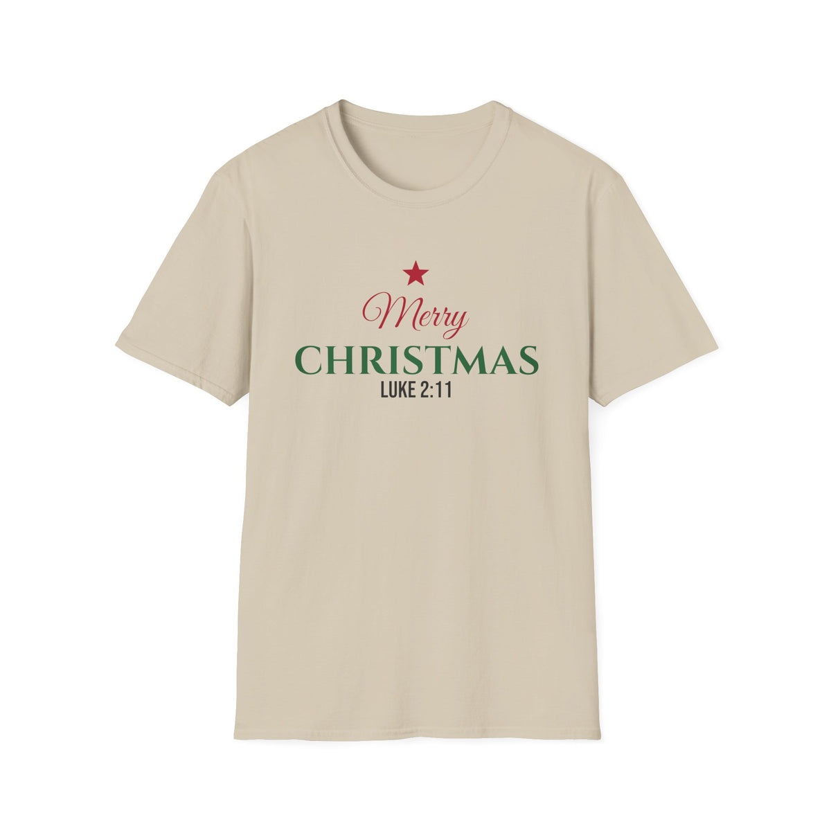 Merry Christmas Luke 2:11 Christian T-Shirt Savior Is Born Holiday Tee – Gifted Porch