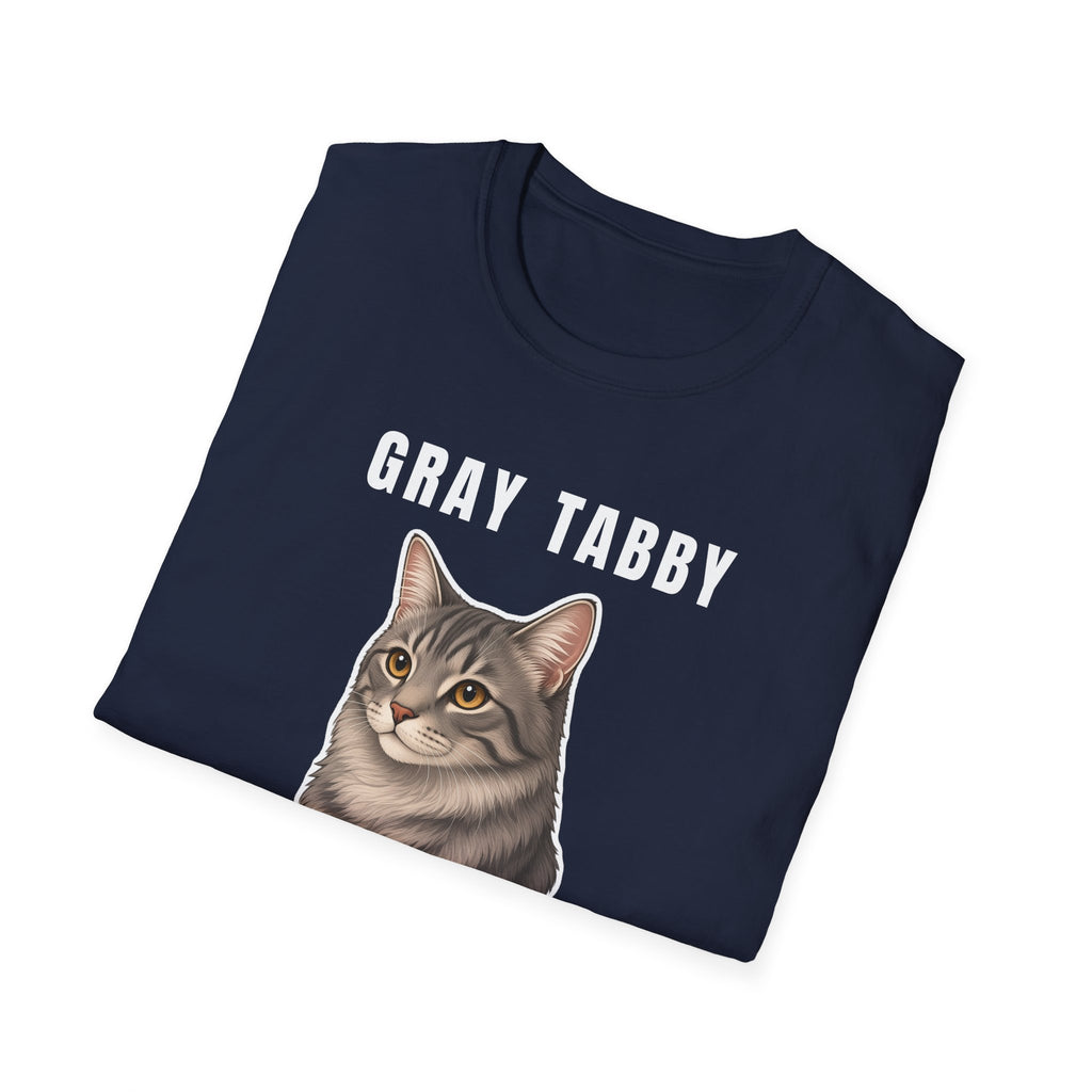 Gray Tabby Cat Dad Shirt