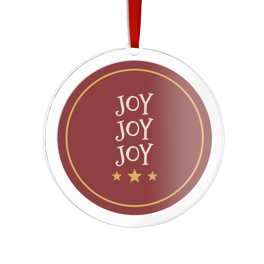 Joy Joy Joy Acrylic Ornament