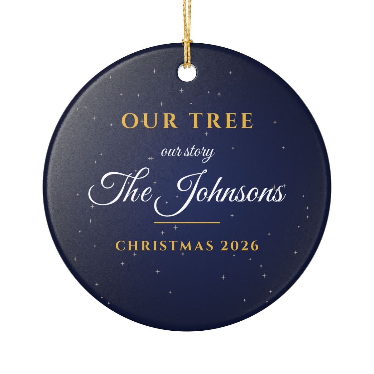 Our Tree Our Story 2026 Personalized Family Name Ornament – Gifted Porch, view 2
