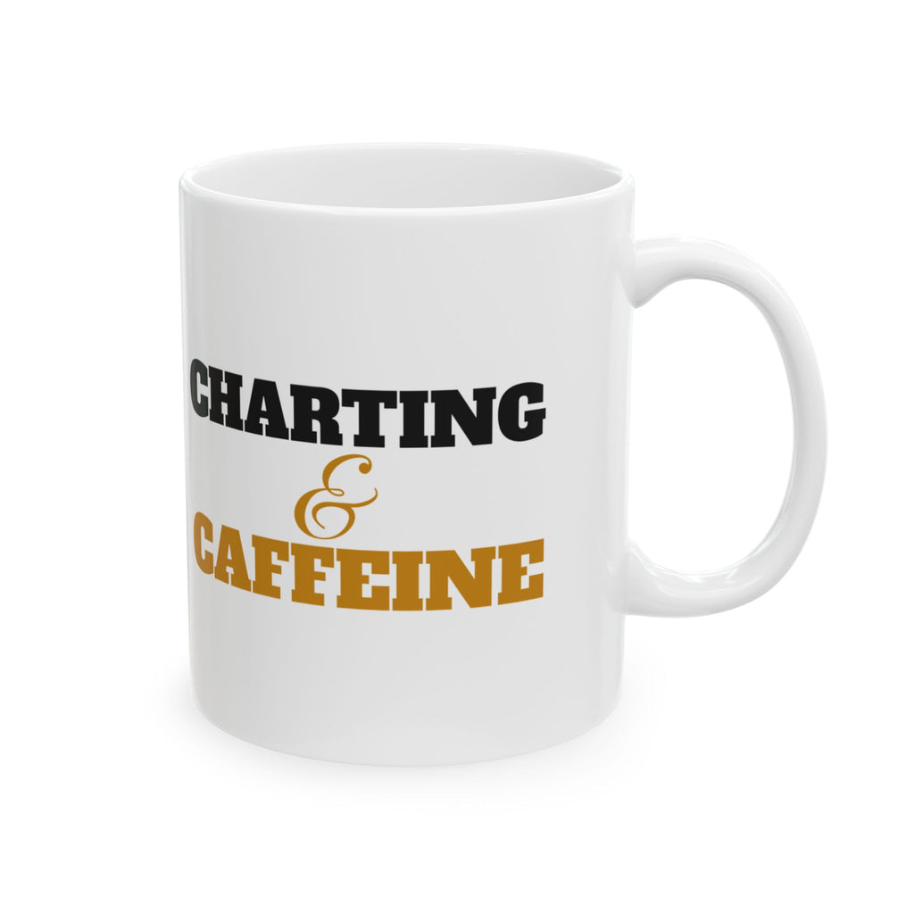 Charting And Caffeine Nurse Mug Nurse Gift Night Shift – Gifted Porch, view 5