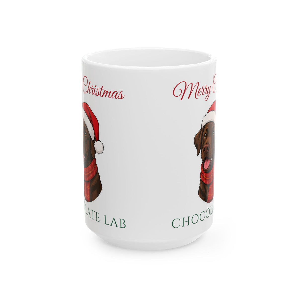 Chocolate Lab Dog Christmas Mug