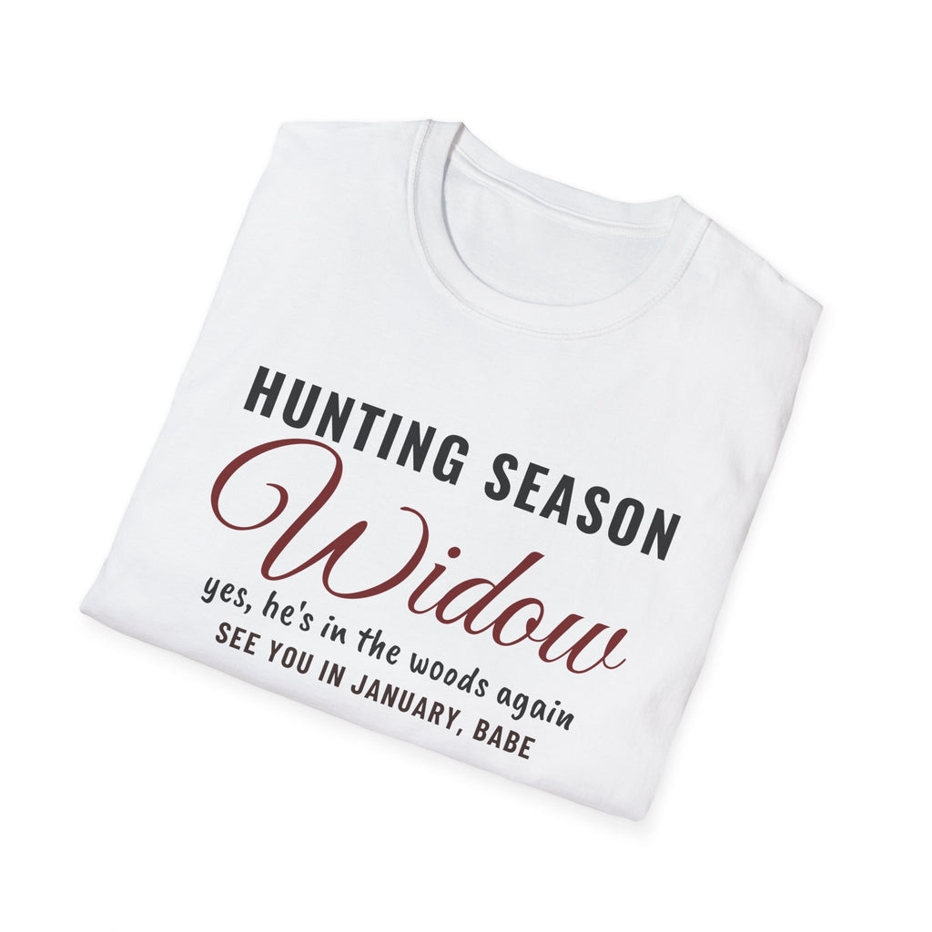 Hunting Season Widow He's In The Woods Again T-Shirt – Gifted Porch, view 9