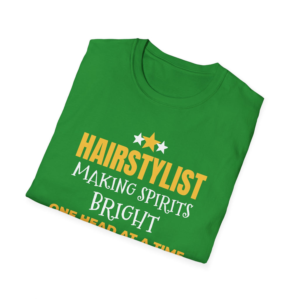 Hairstylist Making Spirits Bright One Head At A Time Christmas T-Shirt Gift – Gifted Porch