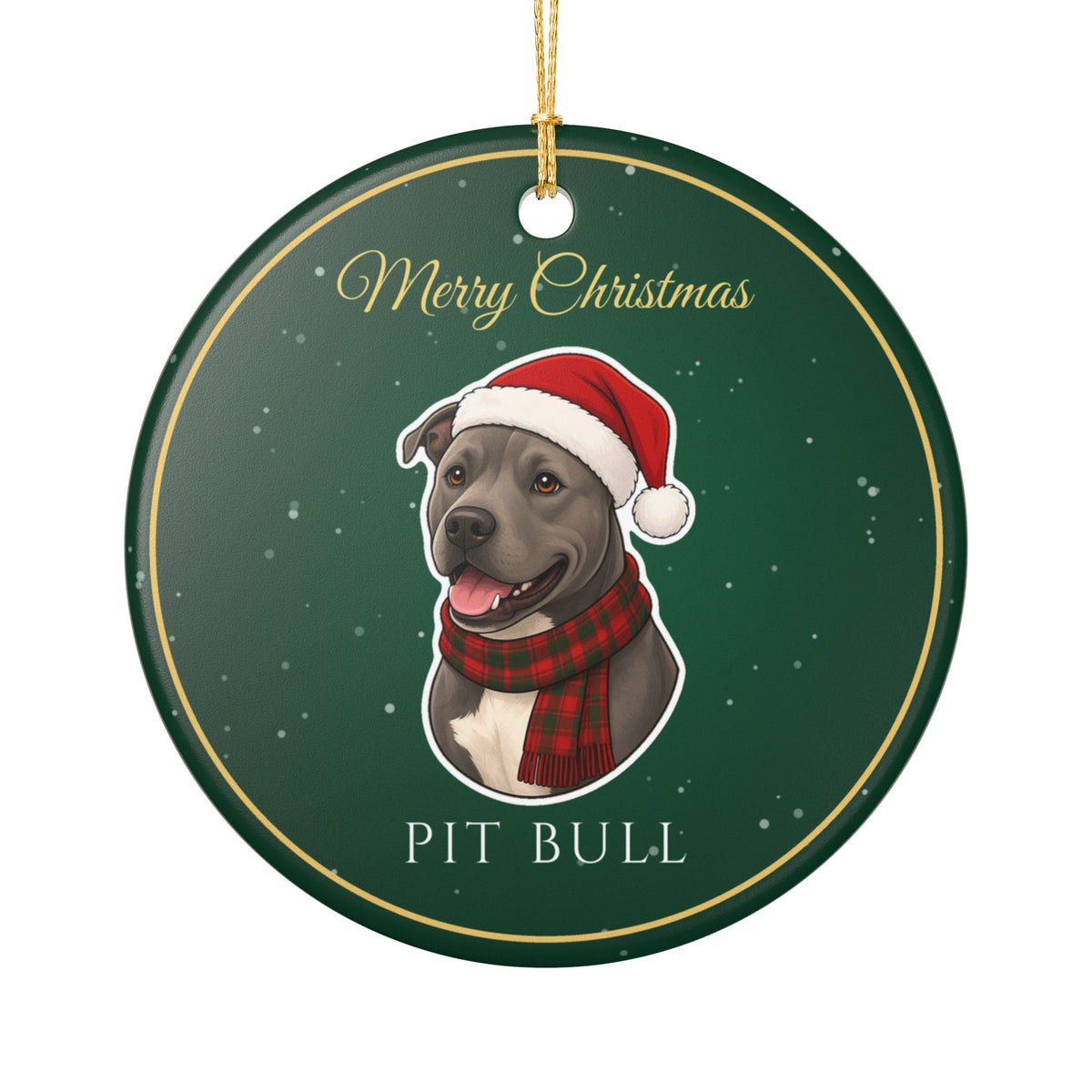 Pit Bull Dog Christmas Ornament – Gifted Porch, view 1