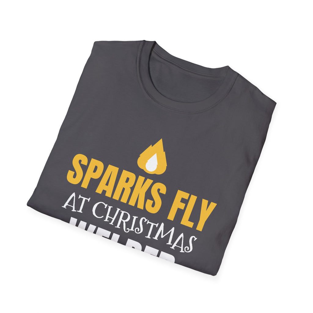 Sparks Fly At Christmas Welder T-Shirt Funny Welding Holiday Gift Tee – Gifted Porch