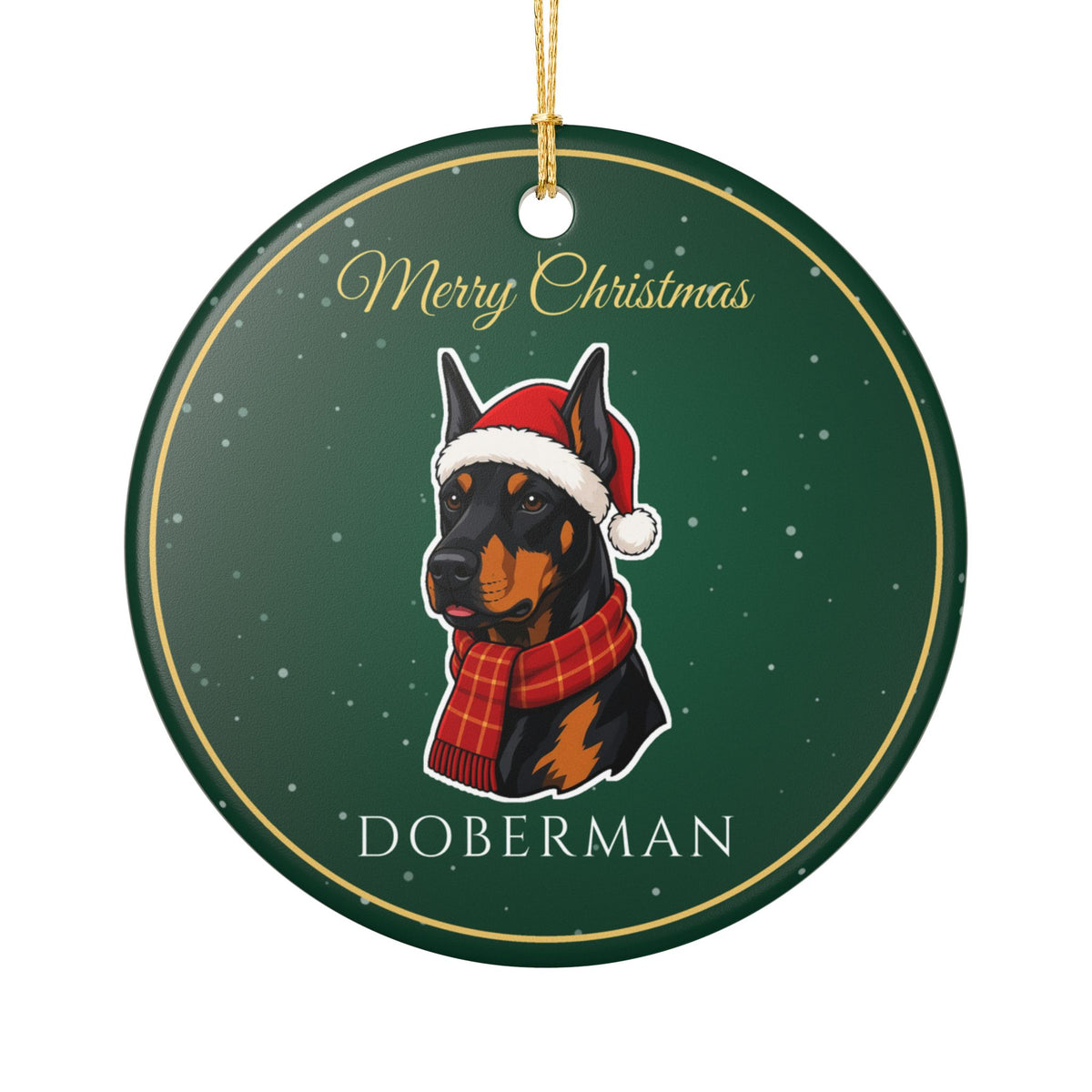 Doberman Dog Christmas Ornament