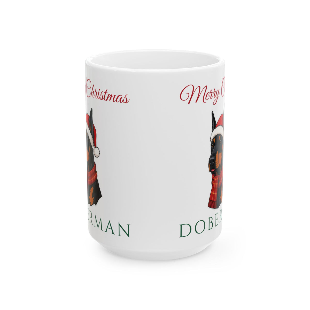 Doberman Dog Christmas Mug
