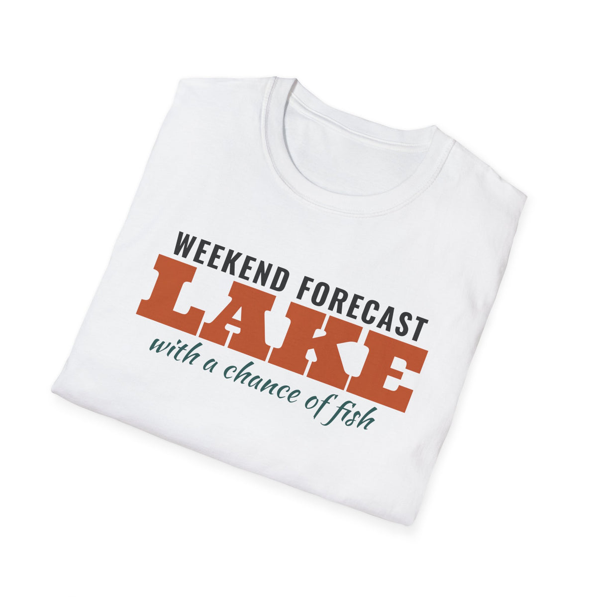 Weekend Forecast Lake With A Chance Of Fish Fishing T-Shirt – Gifted Porch, view 5