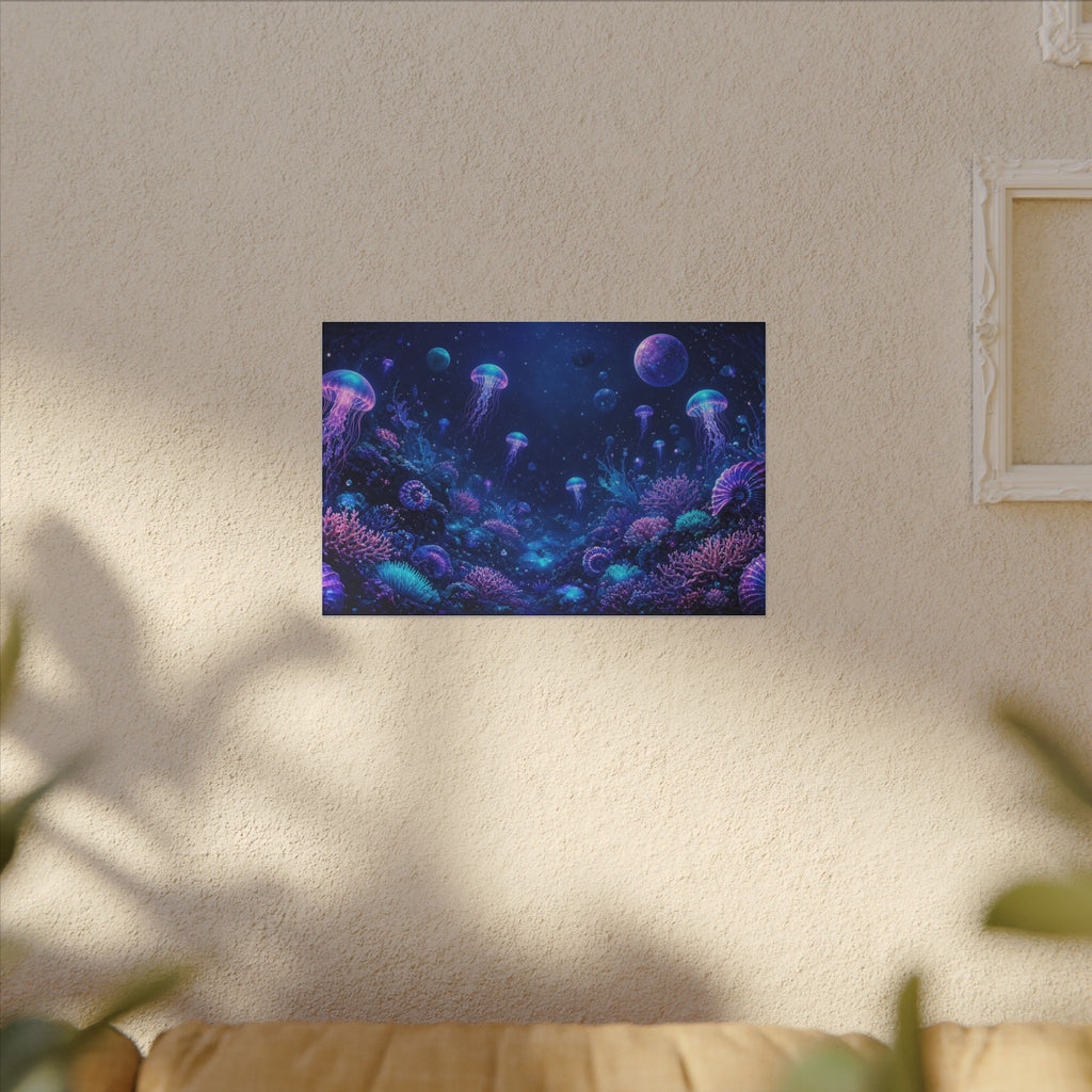 Cosmic Ocean Abstract Canvas Wall Art – unique art gift, photo 5