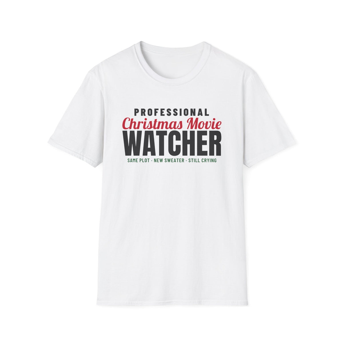 Professional Christmas Movie Watcher Holiday Movie T-Shirt – Gifted Porch, view 1