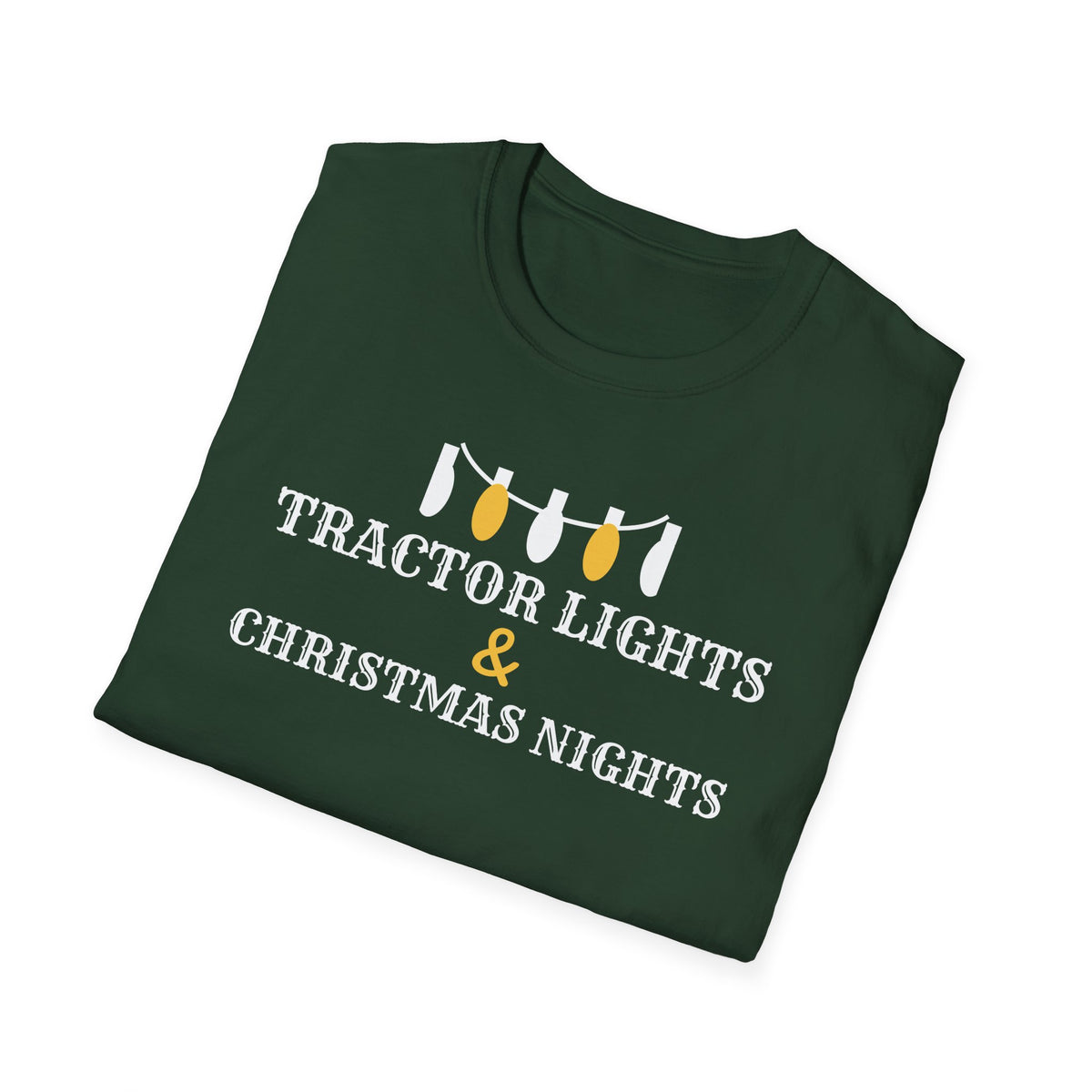 Tractor Lights And Christmas Nights Farm T-Shirt – Gifted Porch, view 13
