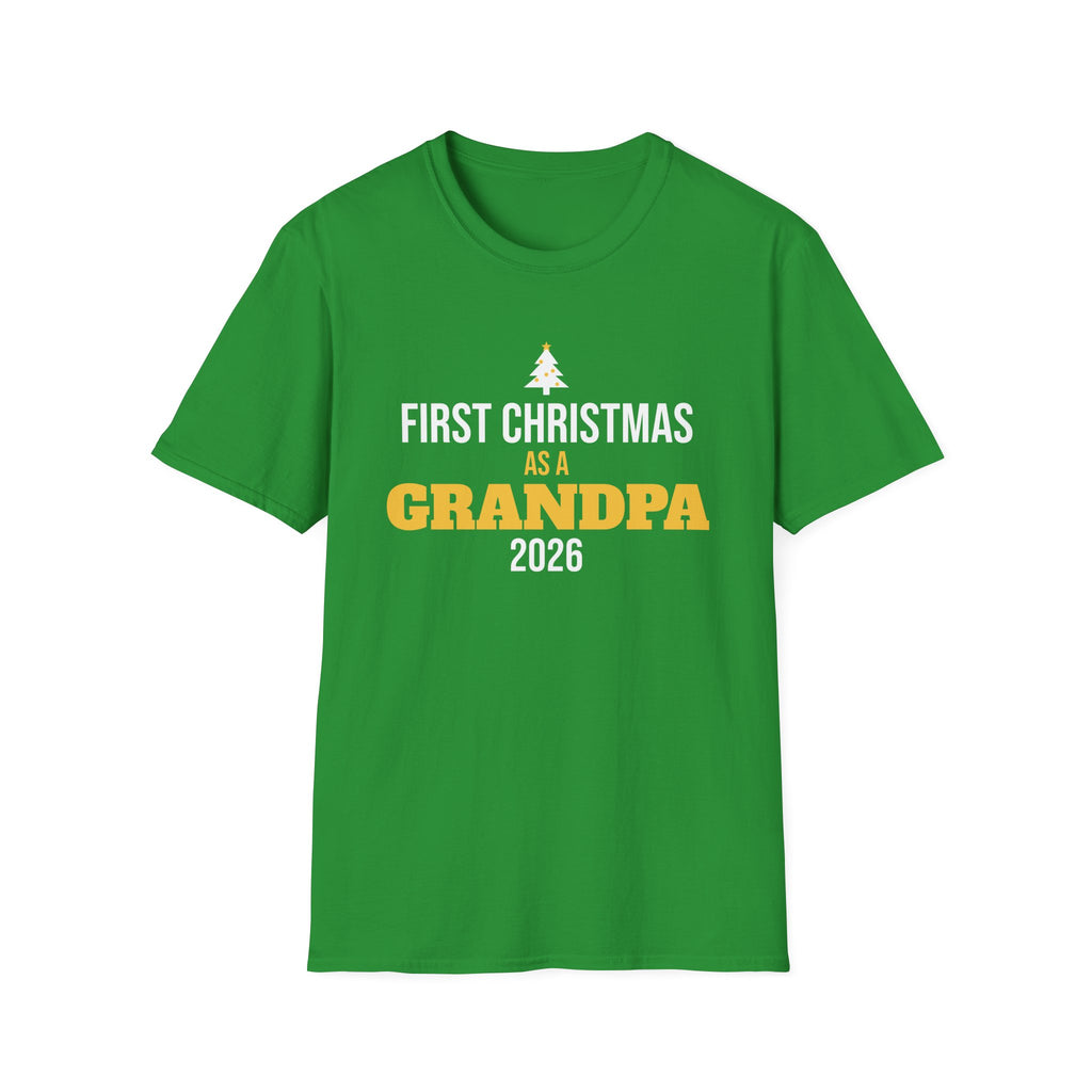 First Christmas As A Grandpa 2026 T-Shirt New Grandpa Holiday Gift Tee – Gifted Porch