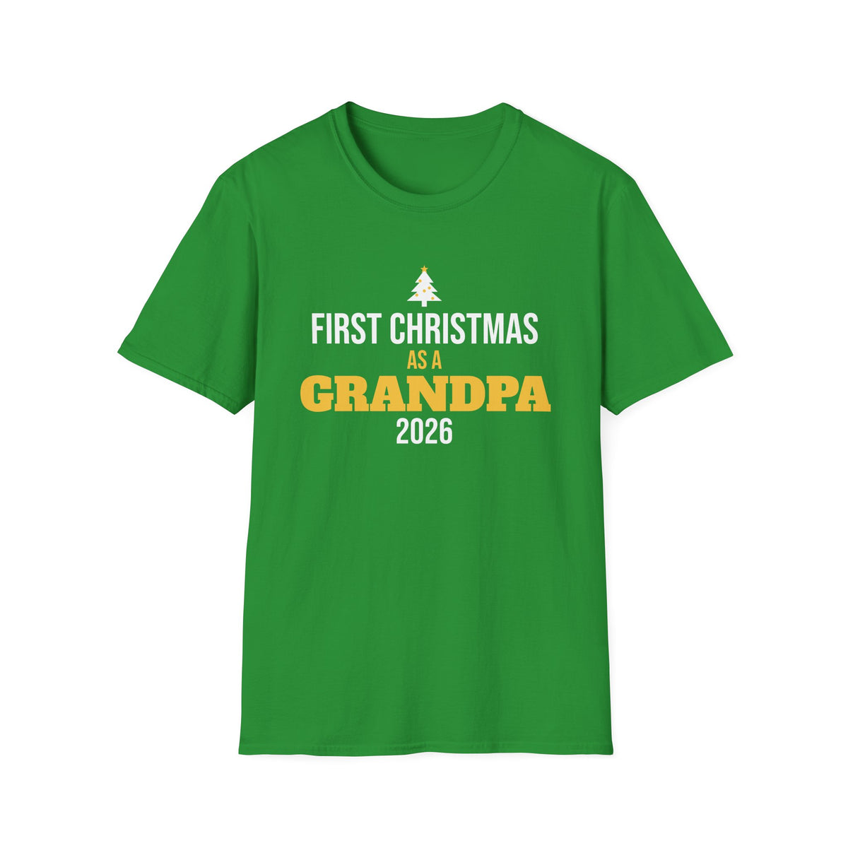 First Christmas As A Grandpa 2026 T-Shirt New Grandpa Holiday Gift Tee – Gifted Porch