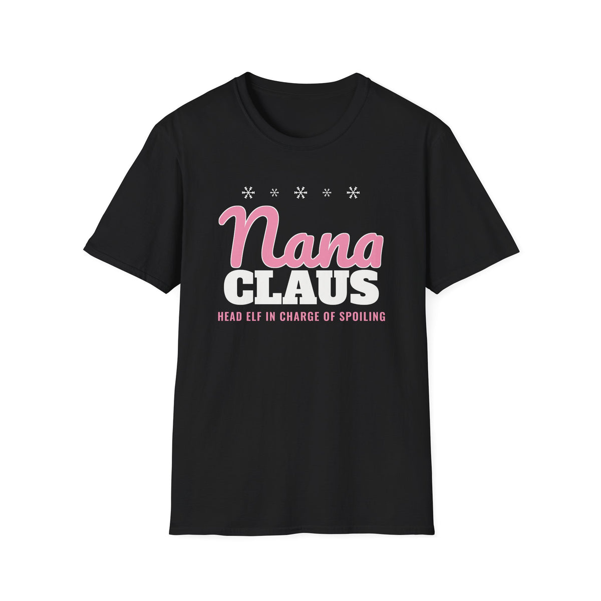 Nana Claus Christmas T-Shirt Grandma Gift Head Elf in Charge of Spoiling Tee – Gifted Porch
