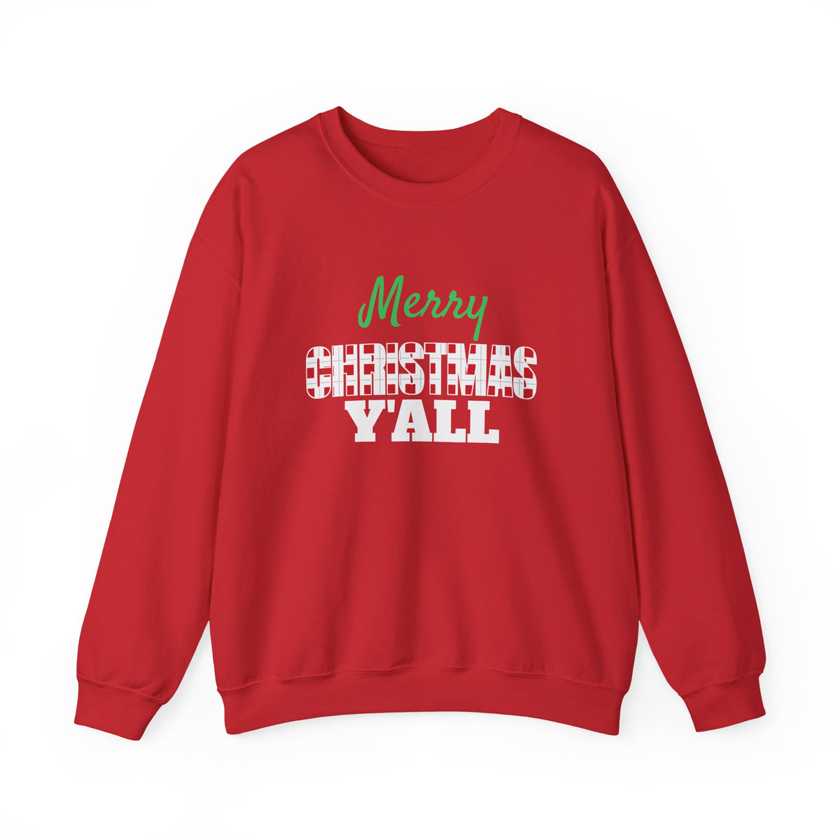 Merry Christmas Y'all Plaid Sweatshirt