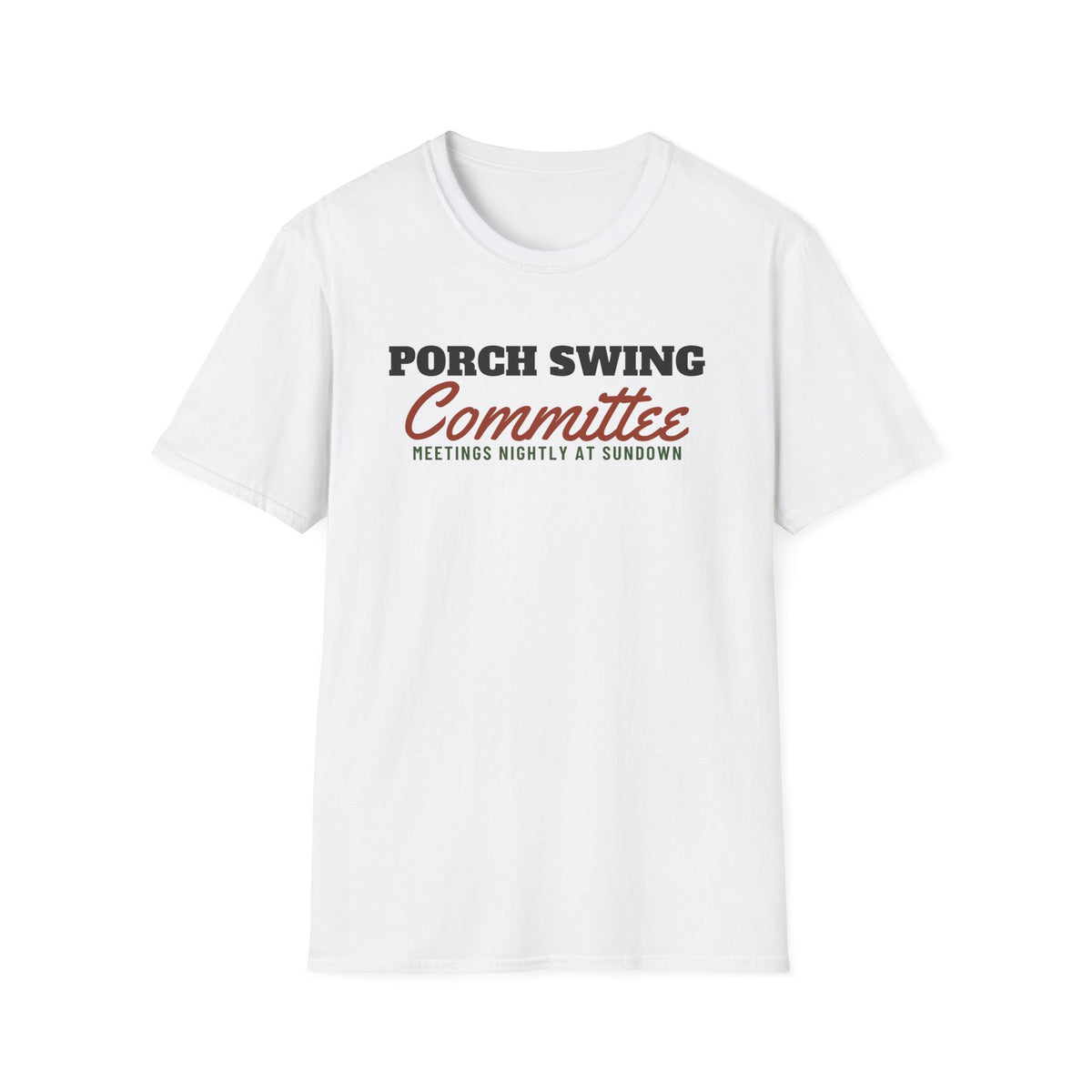 Porch Swing Committee Country T-Shirt – Gifted Porch, view 1