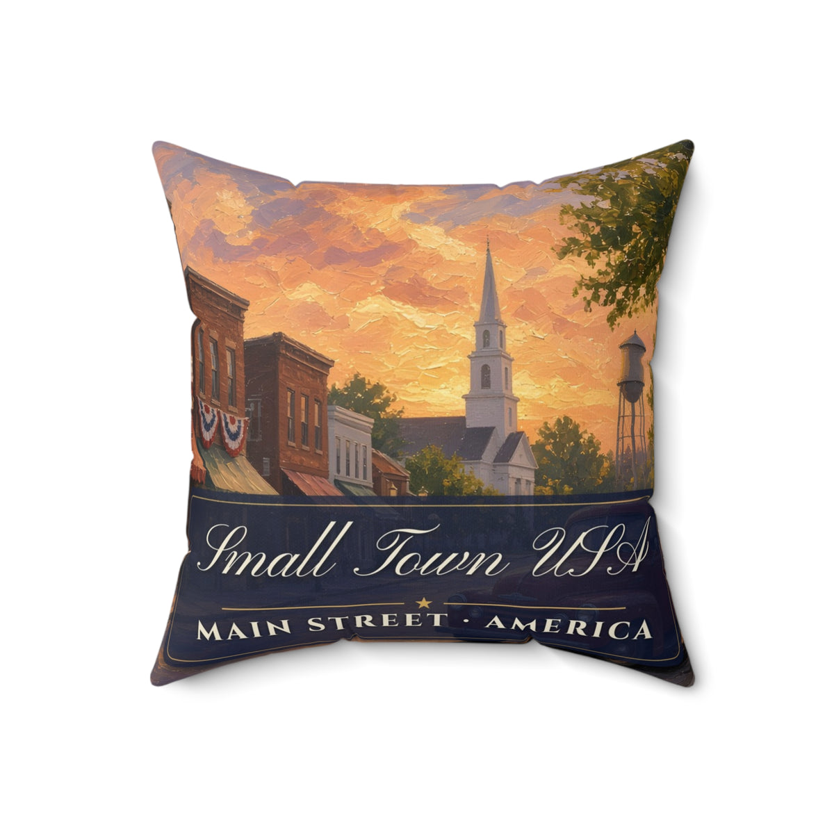 Small Town USA Pillow