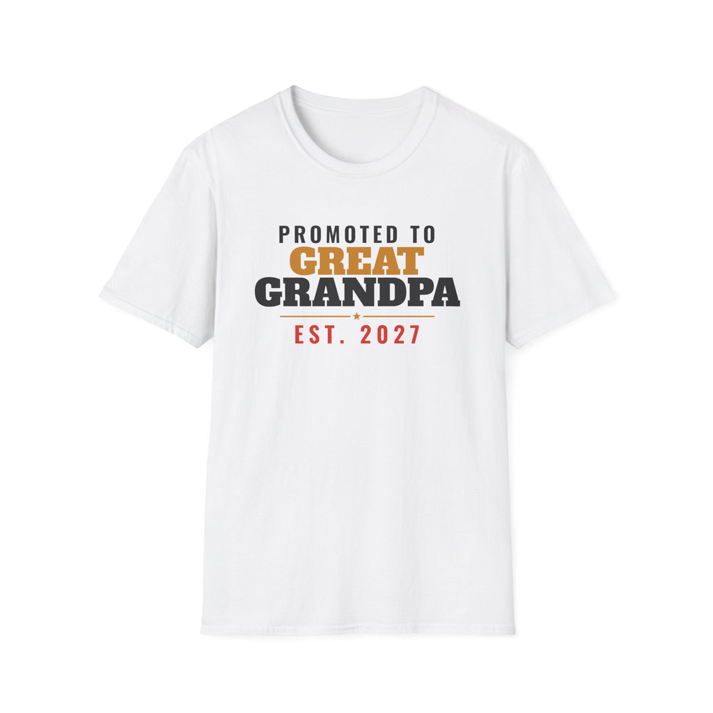 Promoted To Great Grandpa Est 2027 T-Shirt – Gifted Porch, view 1