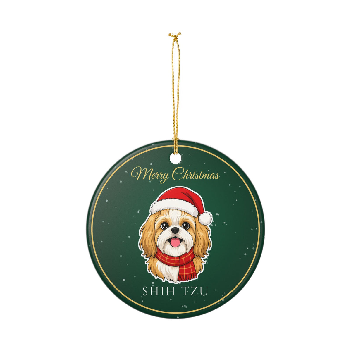 Shih Tzu Dog Christmas Ornament