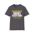 Grandpa Knows Everything Funny Grandpa T-Shirt Gift from Grandkids Fathers Day – Gifted Porch
