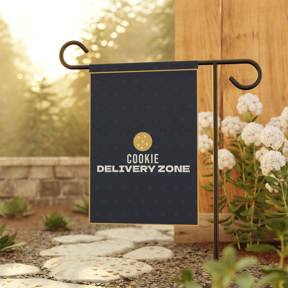 Cookie Delivery Zone Garden Flag