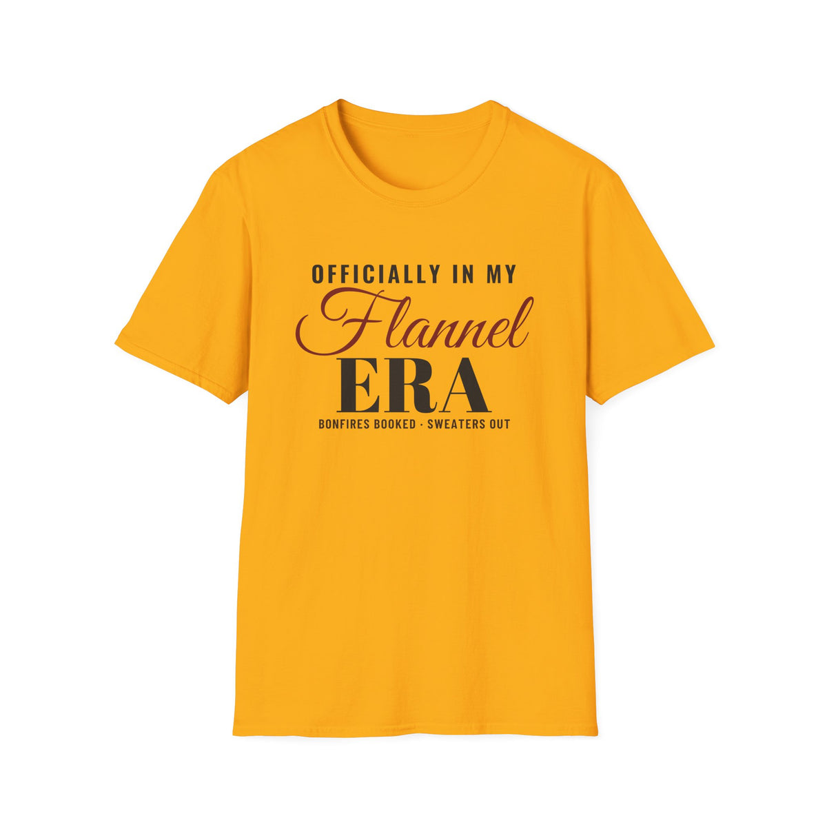 Officially In My Flannel Era Funny Fall T-Shirt – Gifted Porch, view 3