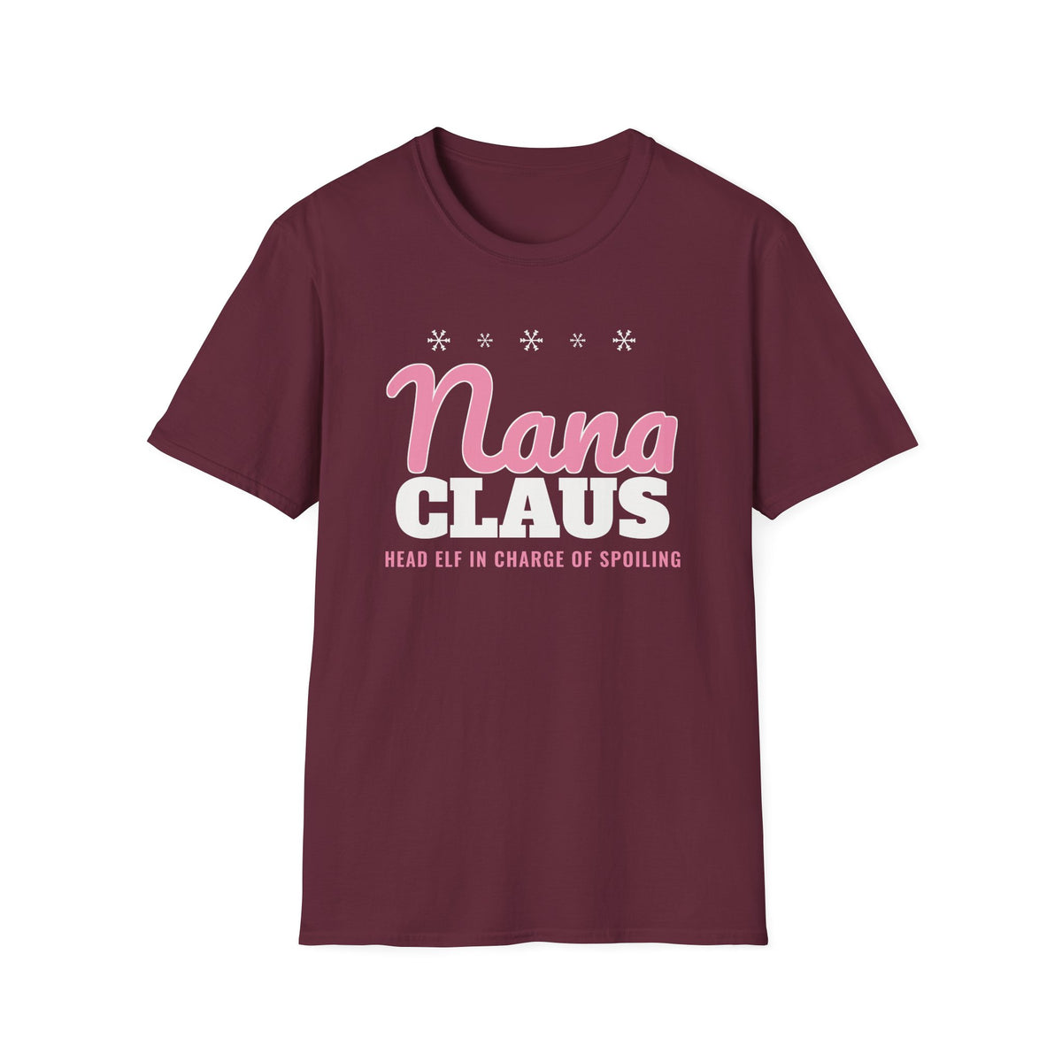 Nana Claus Christmas T-Shirt Grandma Gift Head Elf in Charge of Spoiling Tee – Gifted Porch